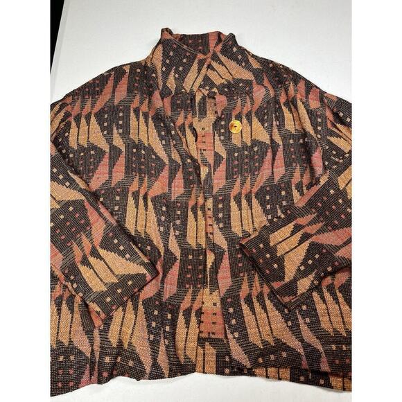 Joyce Wilkerson Womens Jacket Art To Wear Open Front Cardigan Sweater - Picture 1 of 8